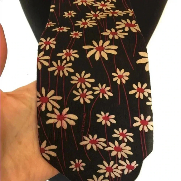 Structure Men’s Vintage floral Daisy Tie - Picture 6 of 6